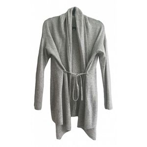 Vince cashmere and wool tie waist drape cardigan.